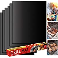 Estera Para Parrilla de Yawao- Forro del Horno Teflon que Cocina las Esteras (Negro- 6)